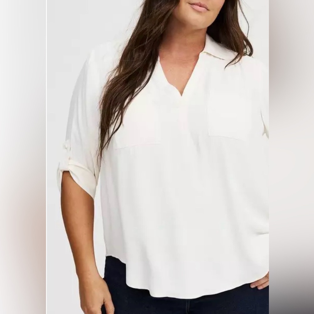 Torrid White Blouse